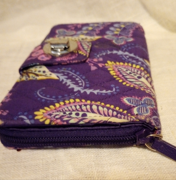 Vera Bradley Purple Quilted Wallet - Picture 2 of 6